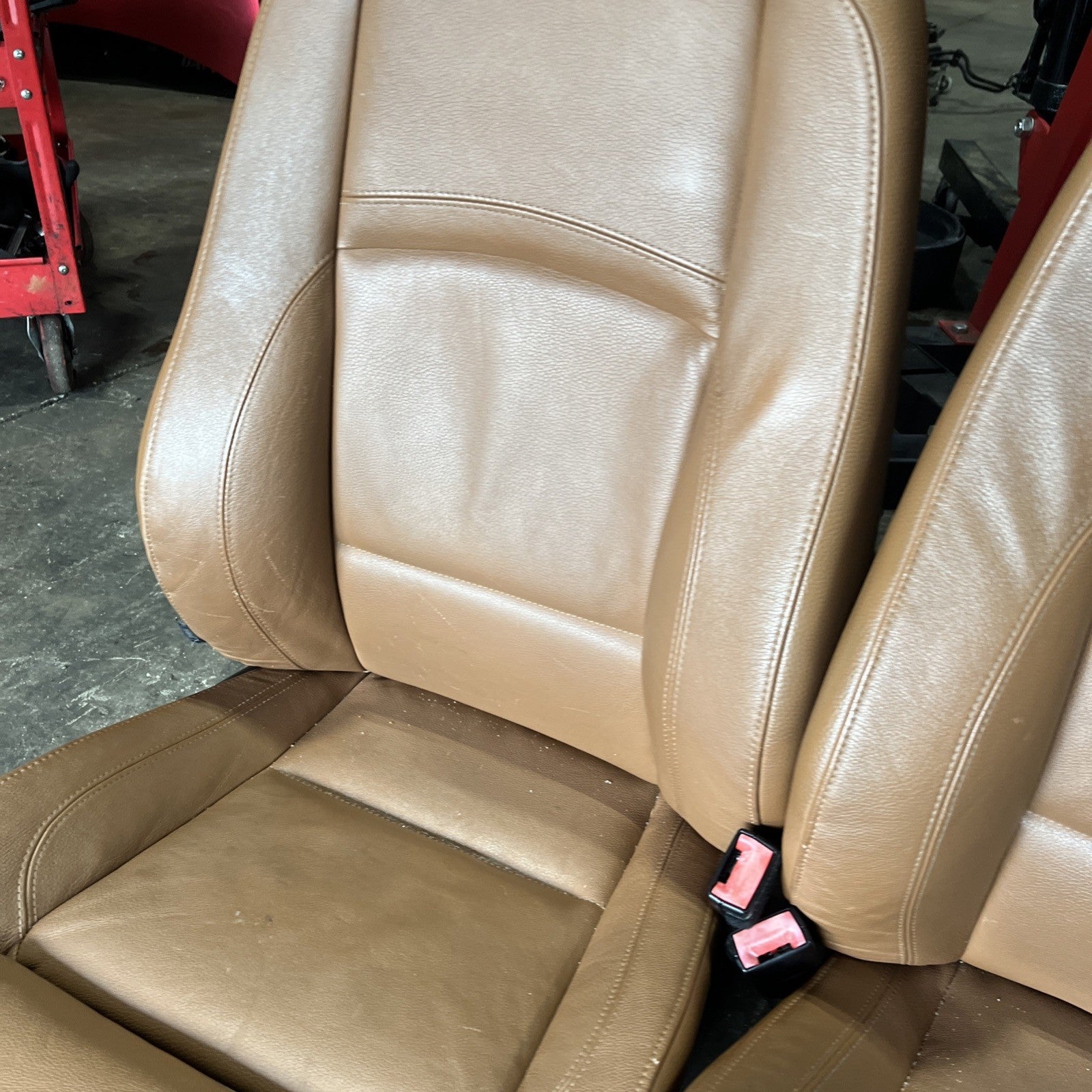 ☑️ BMW E92 328 335 2dr Front & Right Interior Sport Seat Set Saddle Brown OEM