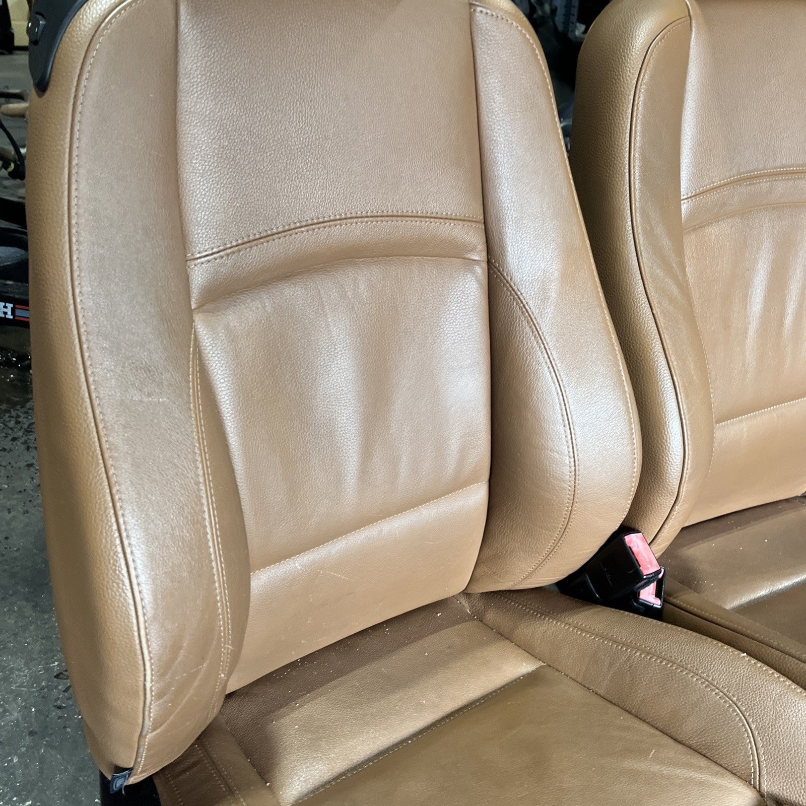 ☑️ BMW E92 328 335 2dr Front & Right Interior Sport Seat Set Saddle Brown OEM