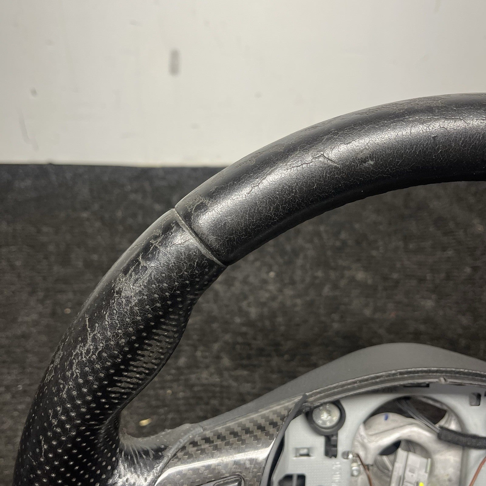 ☑️ 06-10 OEM BMW E92 E93 335 Sport Steering Wheel Black LEATHER w/ Manual