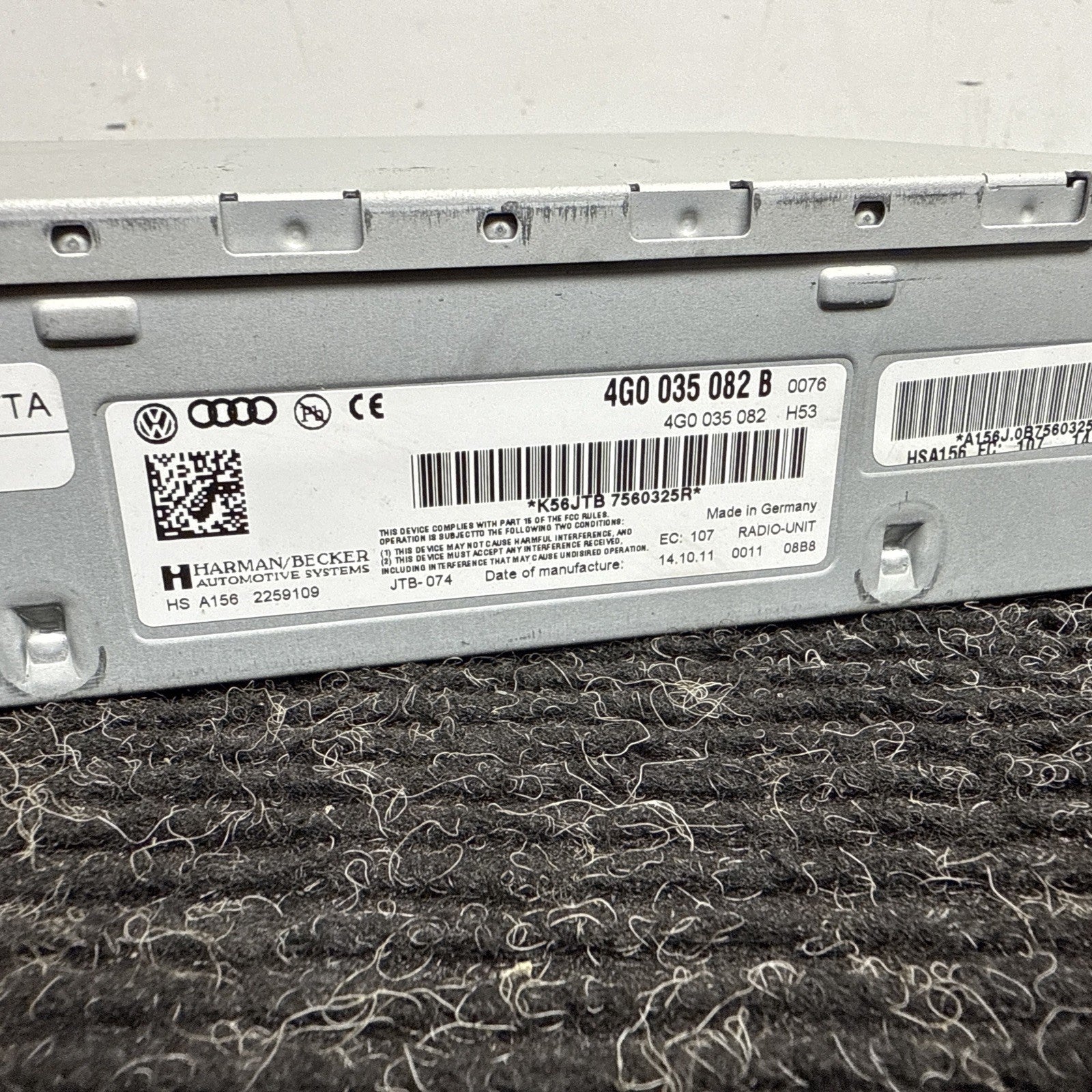 ☑️ 13-17 AUDI 8R Q5 A5 A4 TRUNK RADIO RECEIVER AUDIO SYSTEM HARMAN BECKER OEM