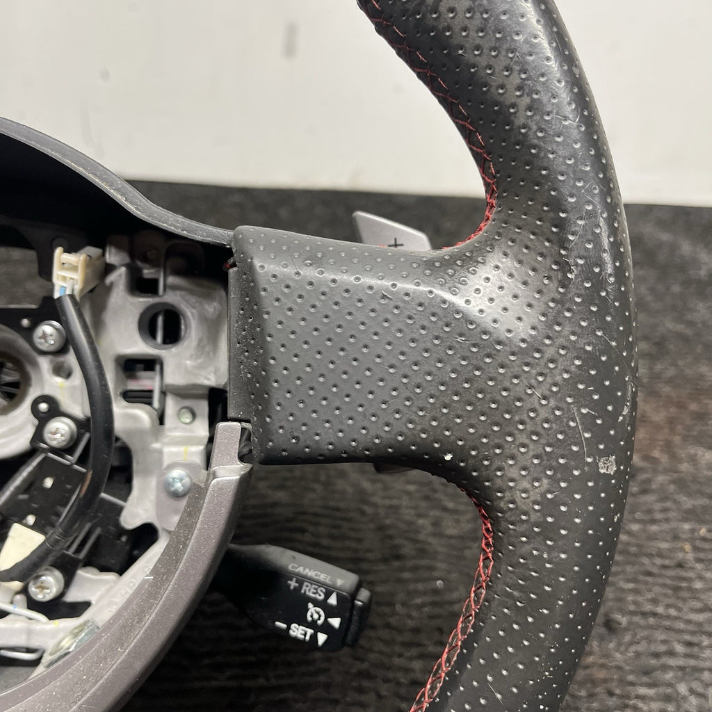 ☑️ 2013-2016 SCION FRS Subaru BRZ OEM Steering wheel Red Stitched Shift Paddles
