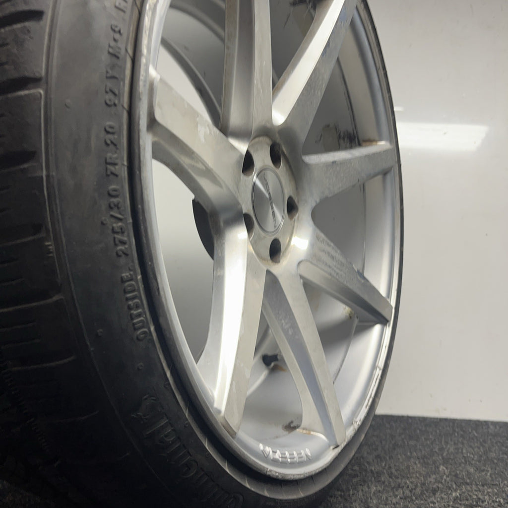 ☑️ ONE Vossen CV3 Silver Wheel W/TIRE & Cap 20x10.5 et30 5x112