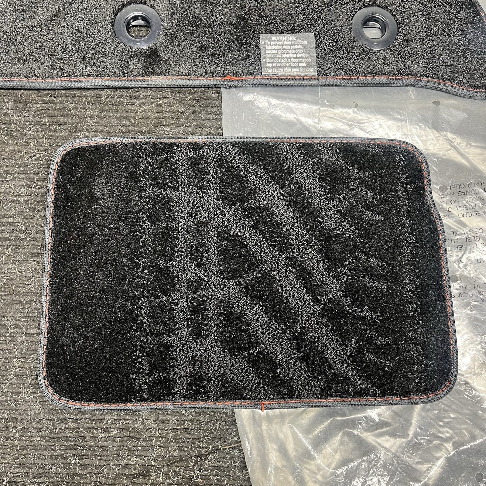 ☑️ 2022-2025 Subaru BRZ OEM Black Carpeted Floor Mats Red Stitching Brand New