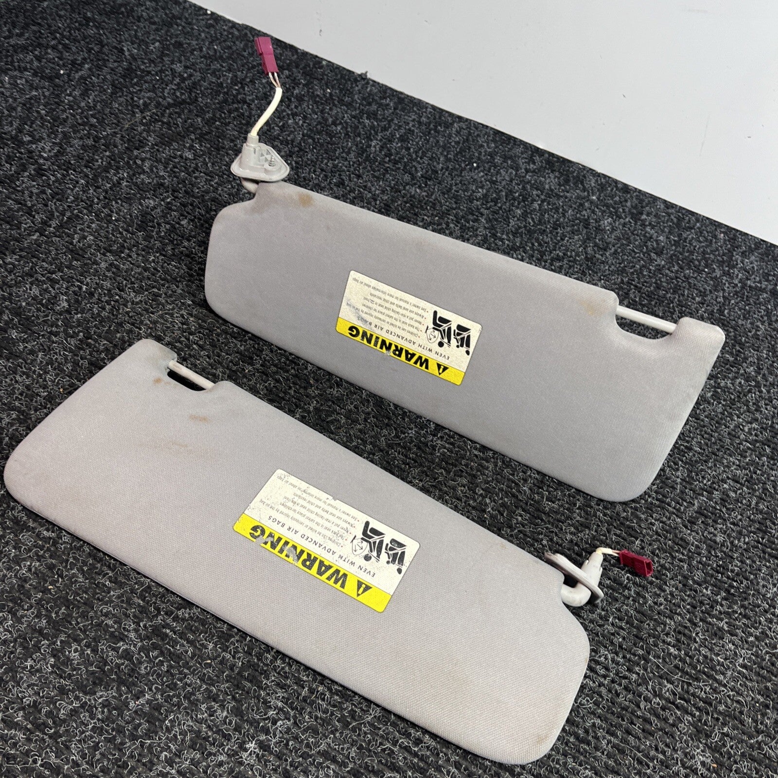 ☑️ BMW E92 328i 335i Coupe Sun Visor Set Left Right Pair Grey OEM LH RH
