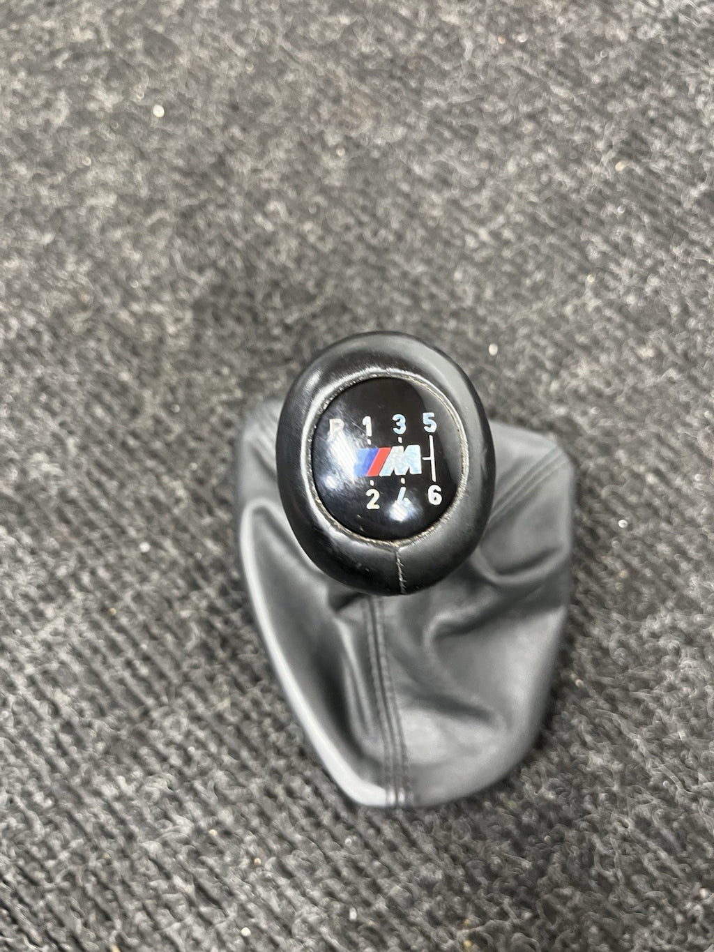 ☑️08-13 BMW E90 E92 E93 M3 LEATHER SHIFTER shift gear KNOB 6-SPEED ORIGINAL NOTE