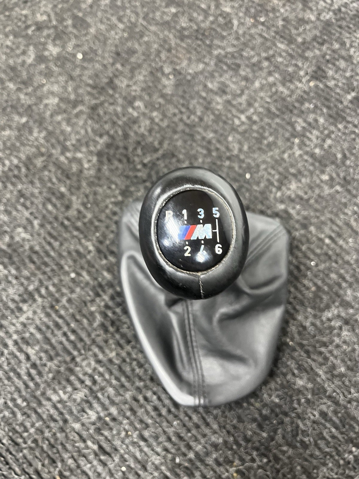 ☑️08-13 BMW E90 E92 E93 M3 LEATHER SHIFTER shift gear KNOB 6-SPEED ORIGINAL NOTE
