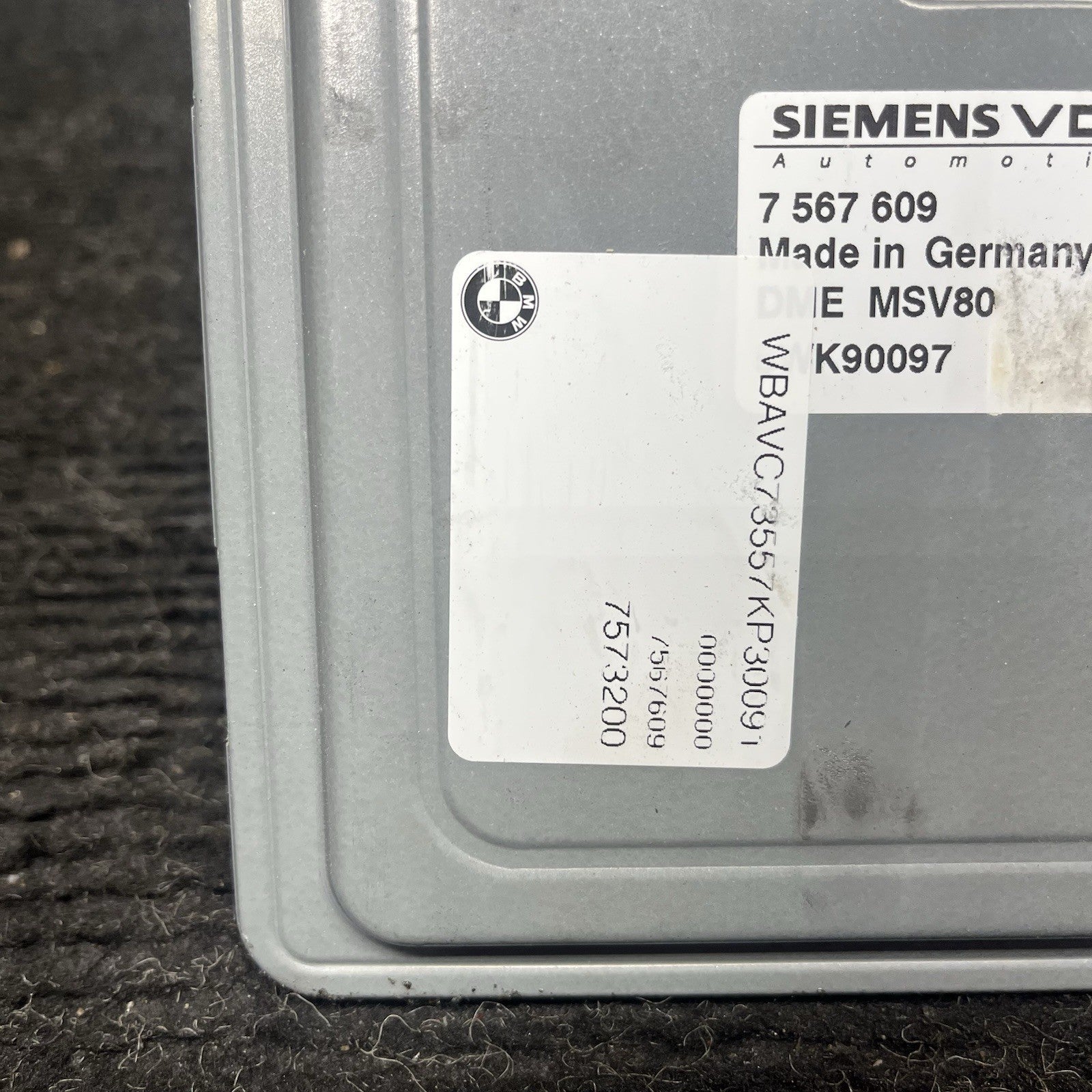 ☑️ BMW E90 F30 E88 DME ECM Engine Control Module ECU N52 7567609 MSV80.0