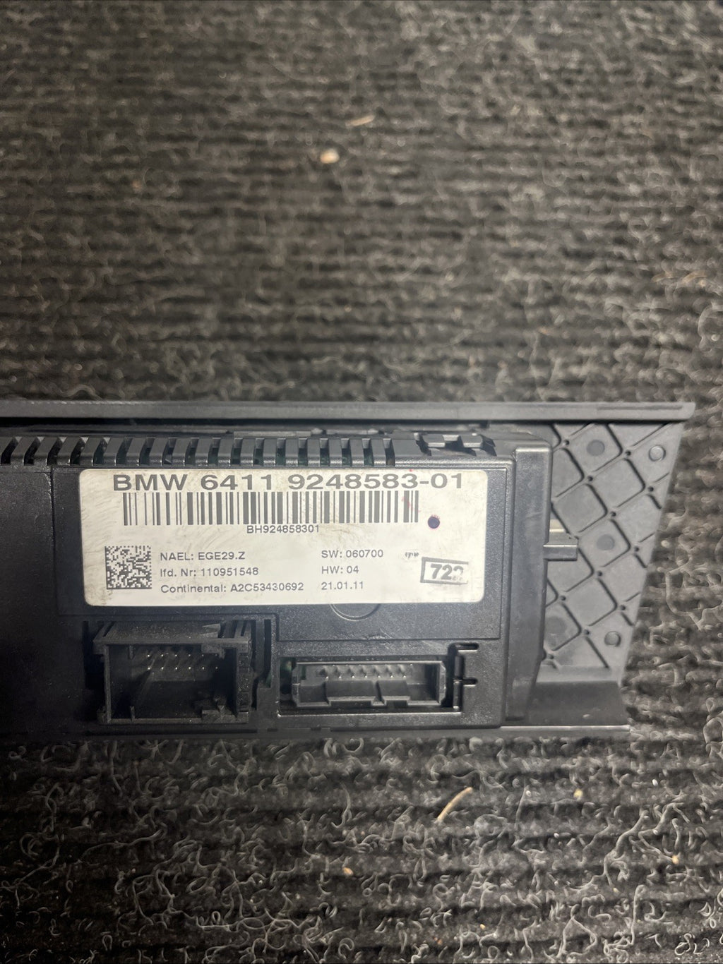 ☑️ 07-13 OEM BMW E92 E93 328 335 Coupe AC Climate Control Switch Panel Black