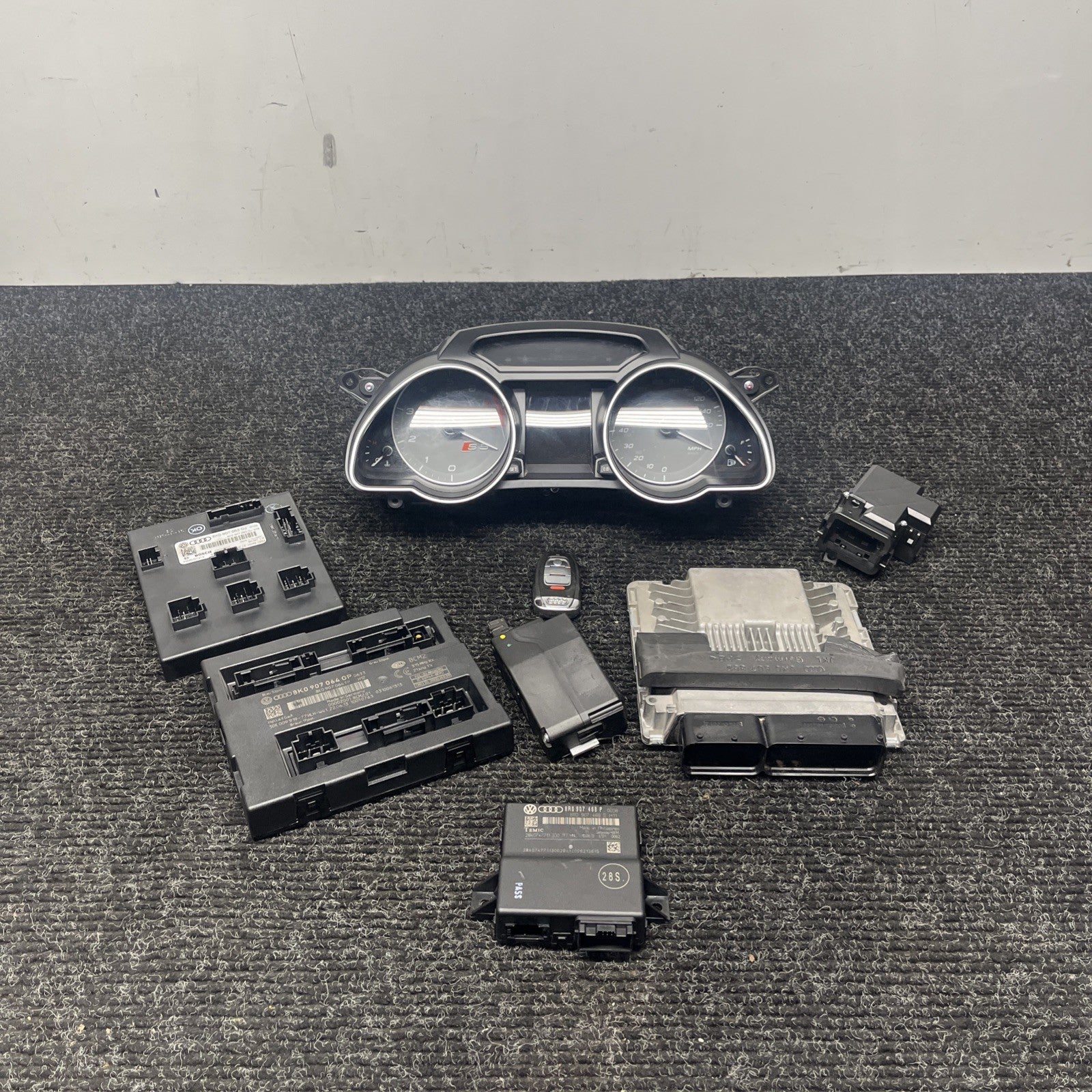 ☑️ 2013-2017 AUDI S5 3.0L BCM ECM ECU IMMOBILIZER MODULE KEY FOB CLUSTER SET