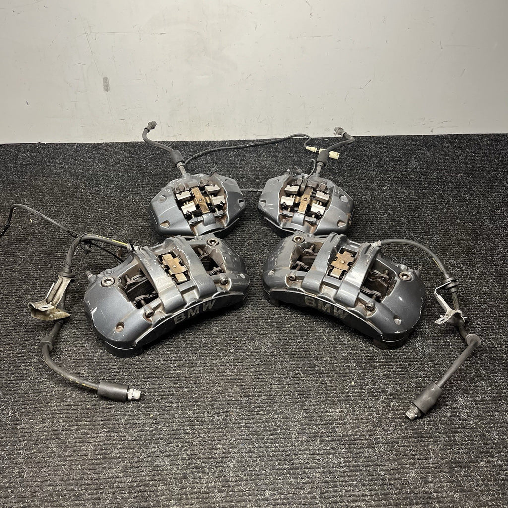 ☑️BMW E82 E88 135i FRONT REAR BRAKE CALIPERS SET FOUR BREMBO GREY GRAY 08-13 OEM