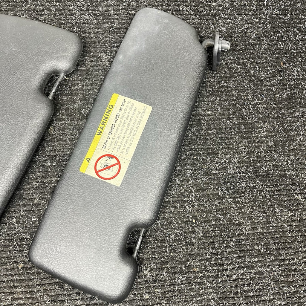 ☑️ 01-06 BMW E46 325CI 330CI M3 Convertible Left & Right Sun Visor Set Black OEM