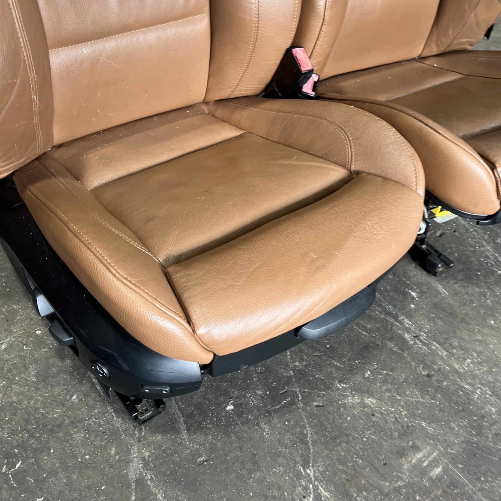 ☑️ BMW E92 328 335 2dr Front & Right Interior Sport Seat Set Saddle Brown OEM