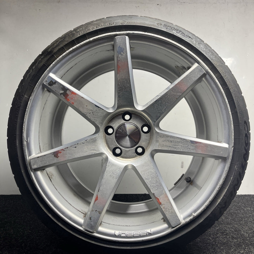 ☑️ ONE Vossen CV3 Silver Wheel W/TIRE & Cap 20x10.5 et30 5x112