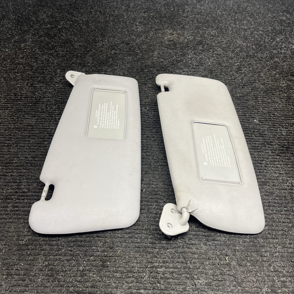 ☑️ 1995-1999 BMW E36 Coupe Sedan Sun Visor Pair Grey Vinyl Left Right OEM