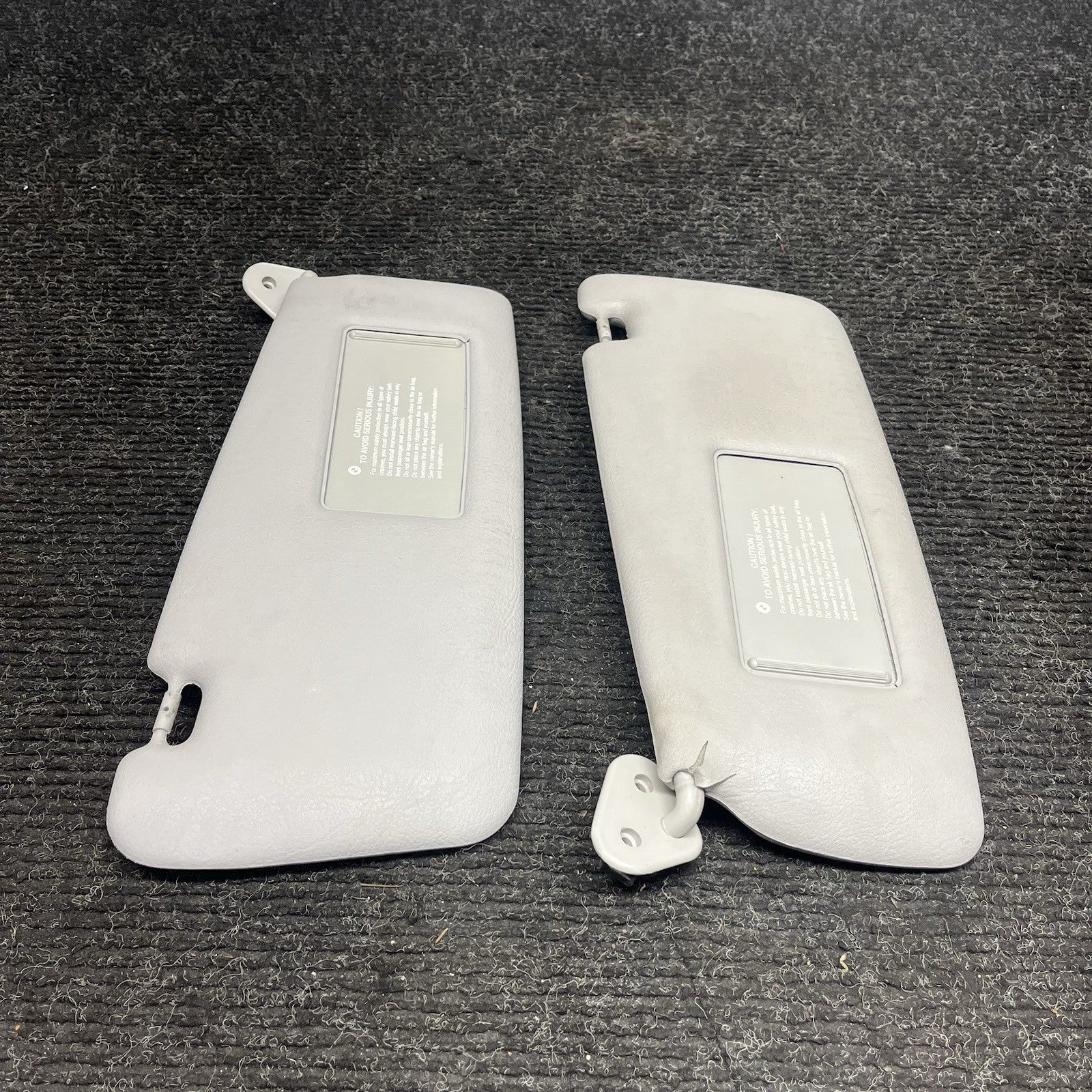 ☑️ 1995-1999 BMW E36 Coupe Sedan Sun Visor Pair Grey Vinyl Left Right OEM