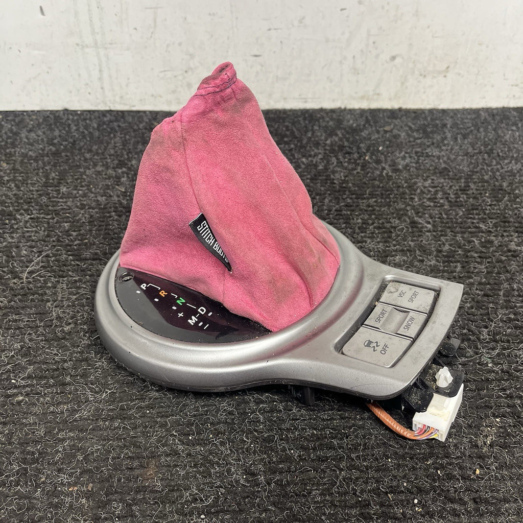 ☑️ 13-20 TOYOTA 86 BRZ FRS AUTOMATIC SHIFTER TRIM LEATHER BOOT RED STITCHING OEM