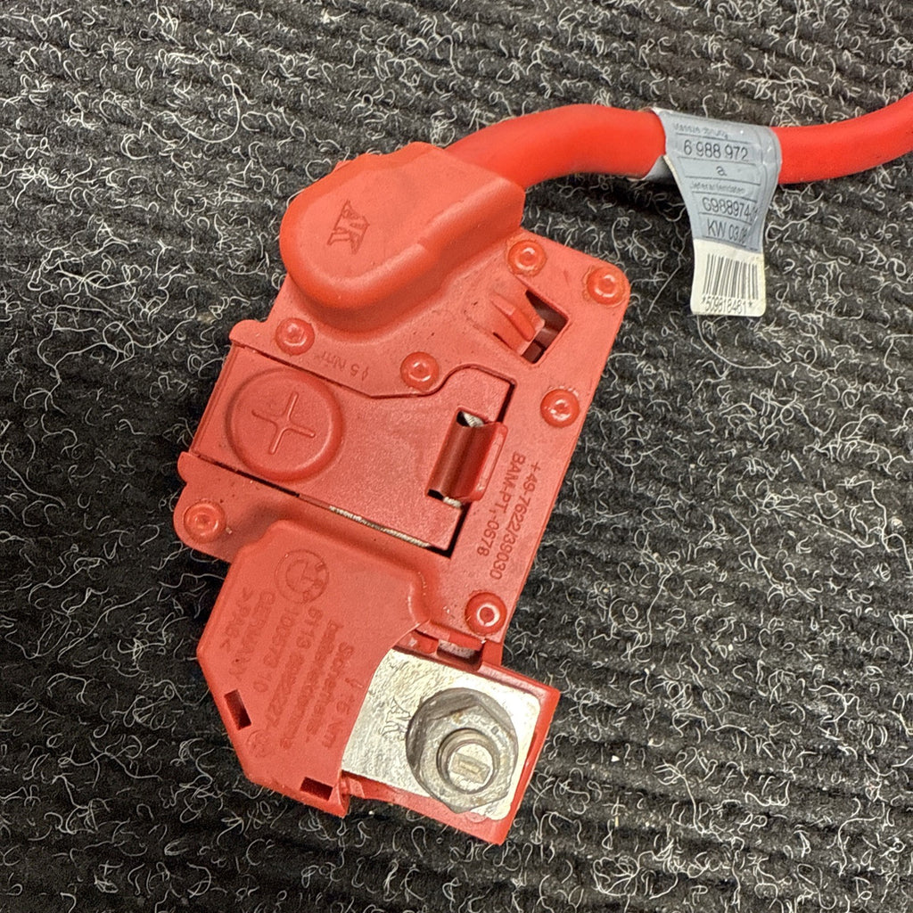 ☑️06-13 OEM BMW E82 E90 E92 M3 335 Battery Plus Pole Terminal Positive Red Cable