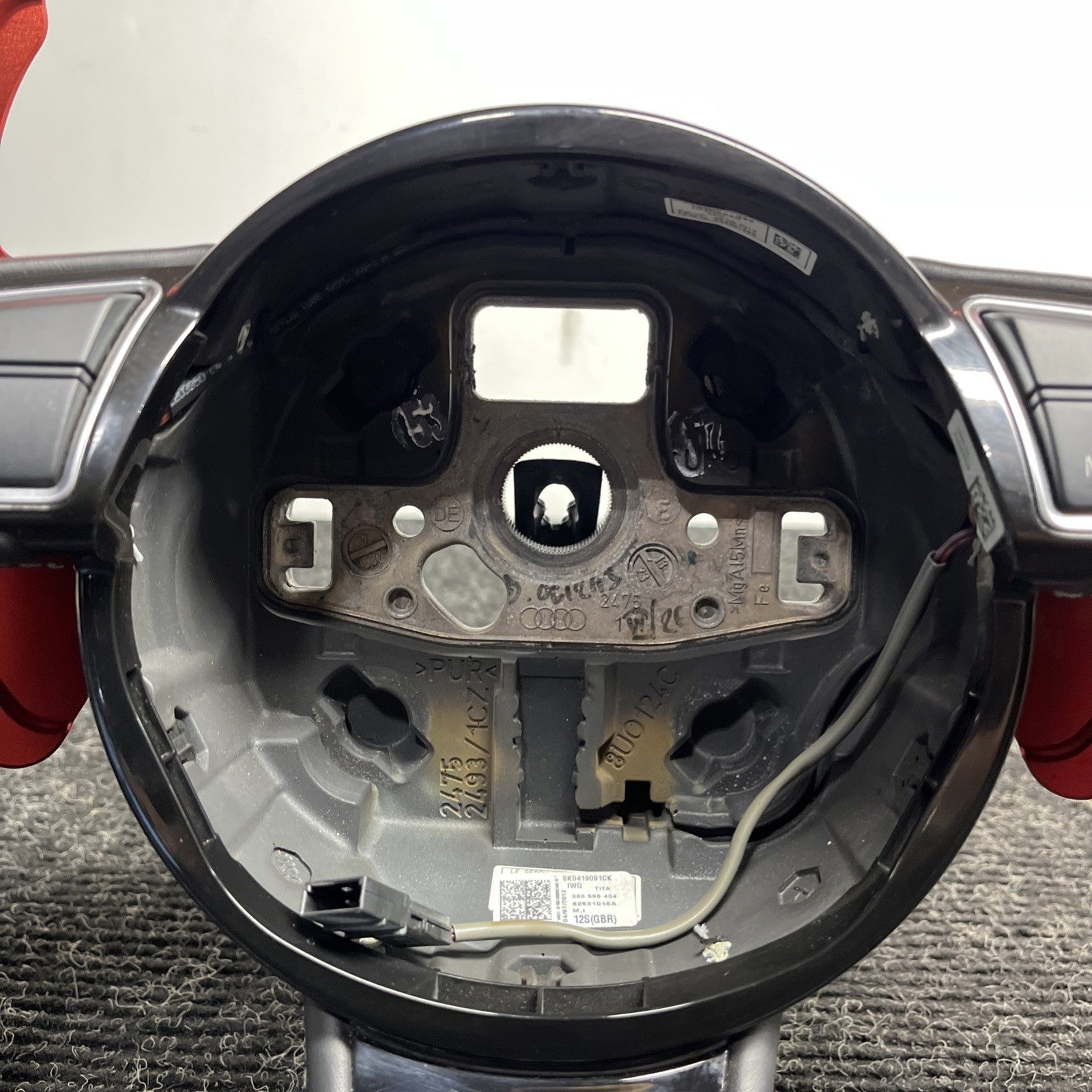 ☑️ 2013-2017 AUDI S5 SPORT LEATHER STEERING WHEEL w/ SHIFT PADDLES