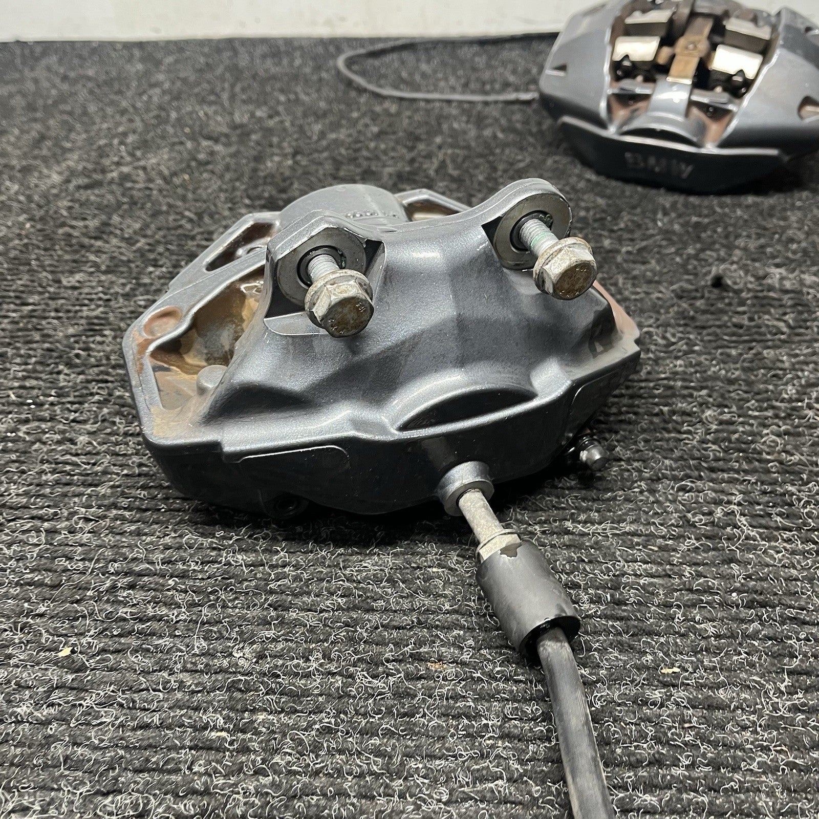 ☑️BMW E82 E88 135i FRONT REAR BRAKE CALIPERS SET FOUR BREMBO GREY GRAY 08-13 OEM
