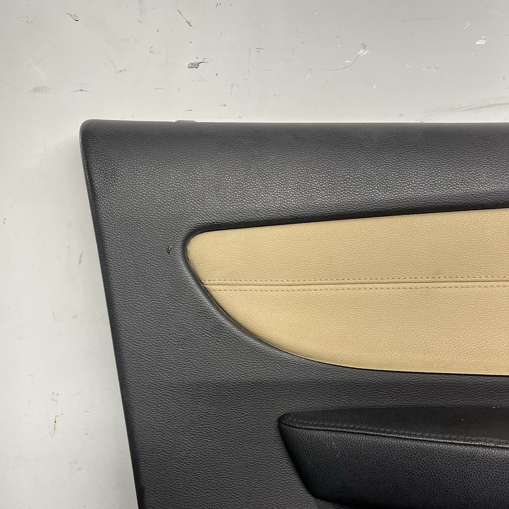 ☑️ 08-13 BMW E88 E82 135i 128i Front Driver Door Card Panel Vinyl Oyster