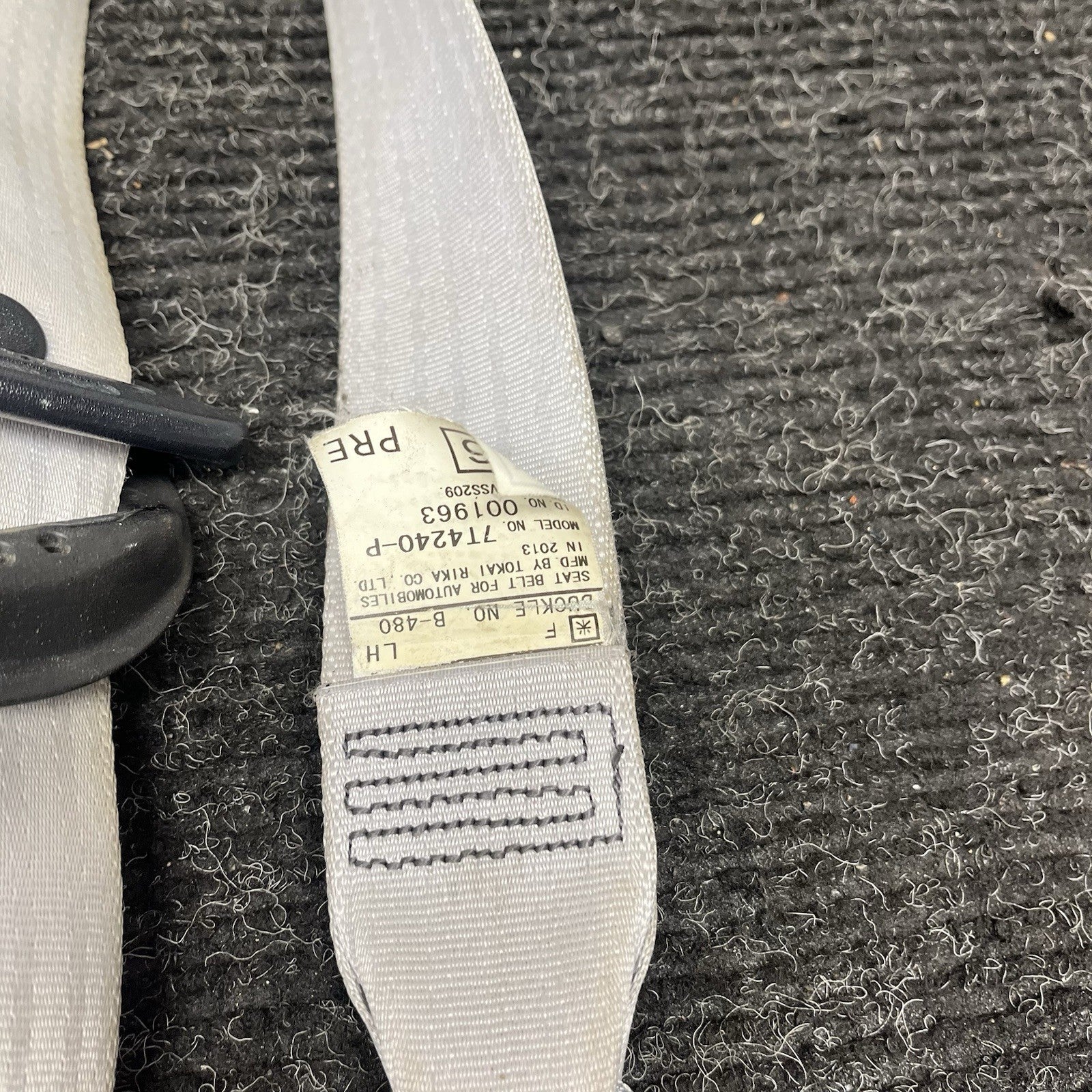 ☑️ 13-19 SCION FR-S FRONT PASSENGER RIGHT SEAT BELT RETRACTOR 10 Series Gray