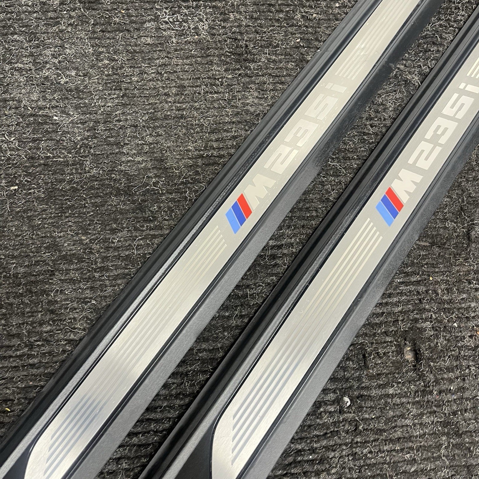 ☑️ 14-16 OEM BMW F22 M235 Pair Front Door Sills M SPORT Scuff Plate Trim SET