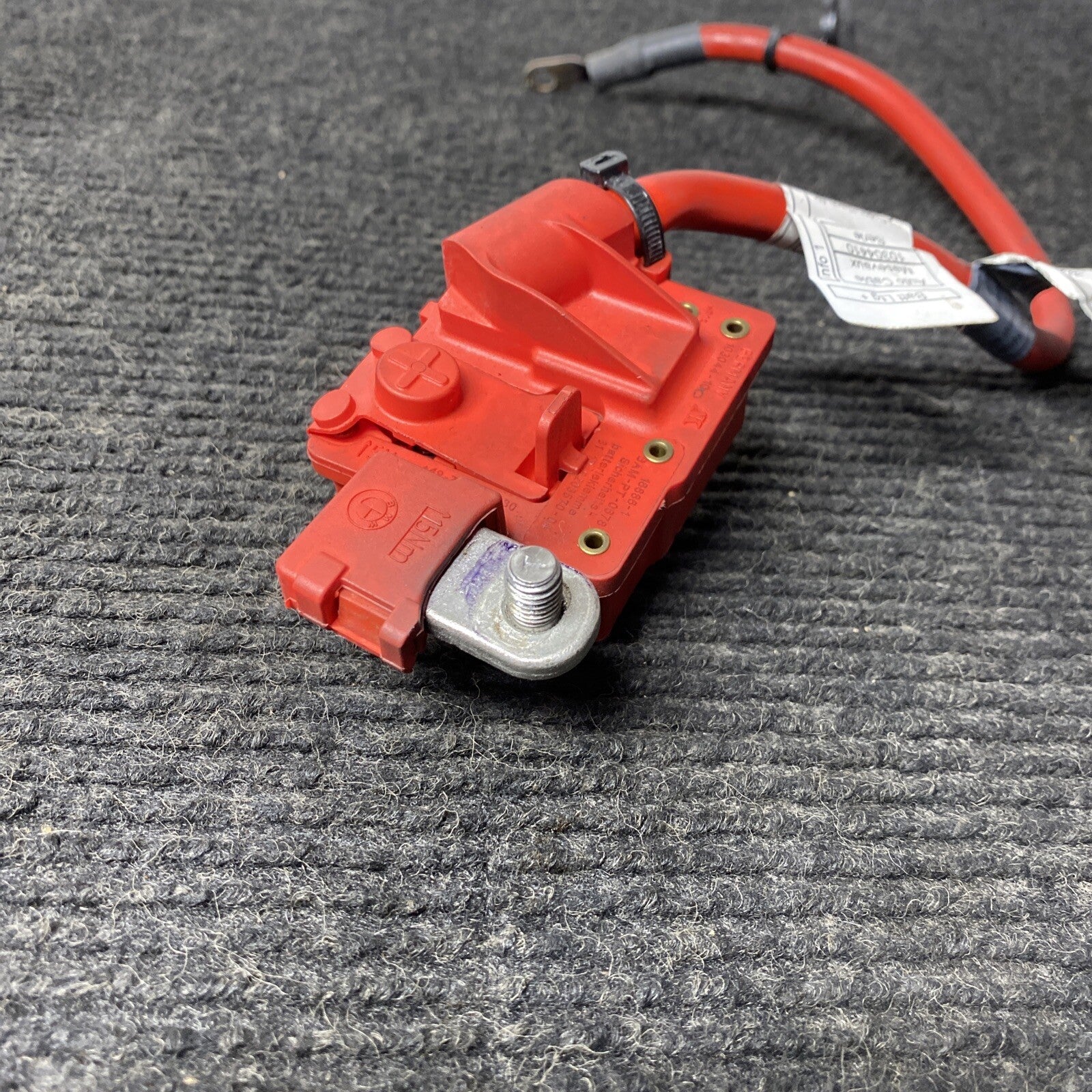 ☑️ 06-13 OEM BMW E82 E90 E92 M3 Battery Plus Pole Terminal Positive Red Cable