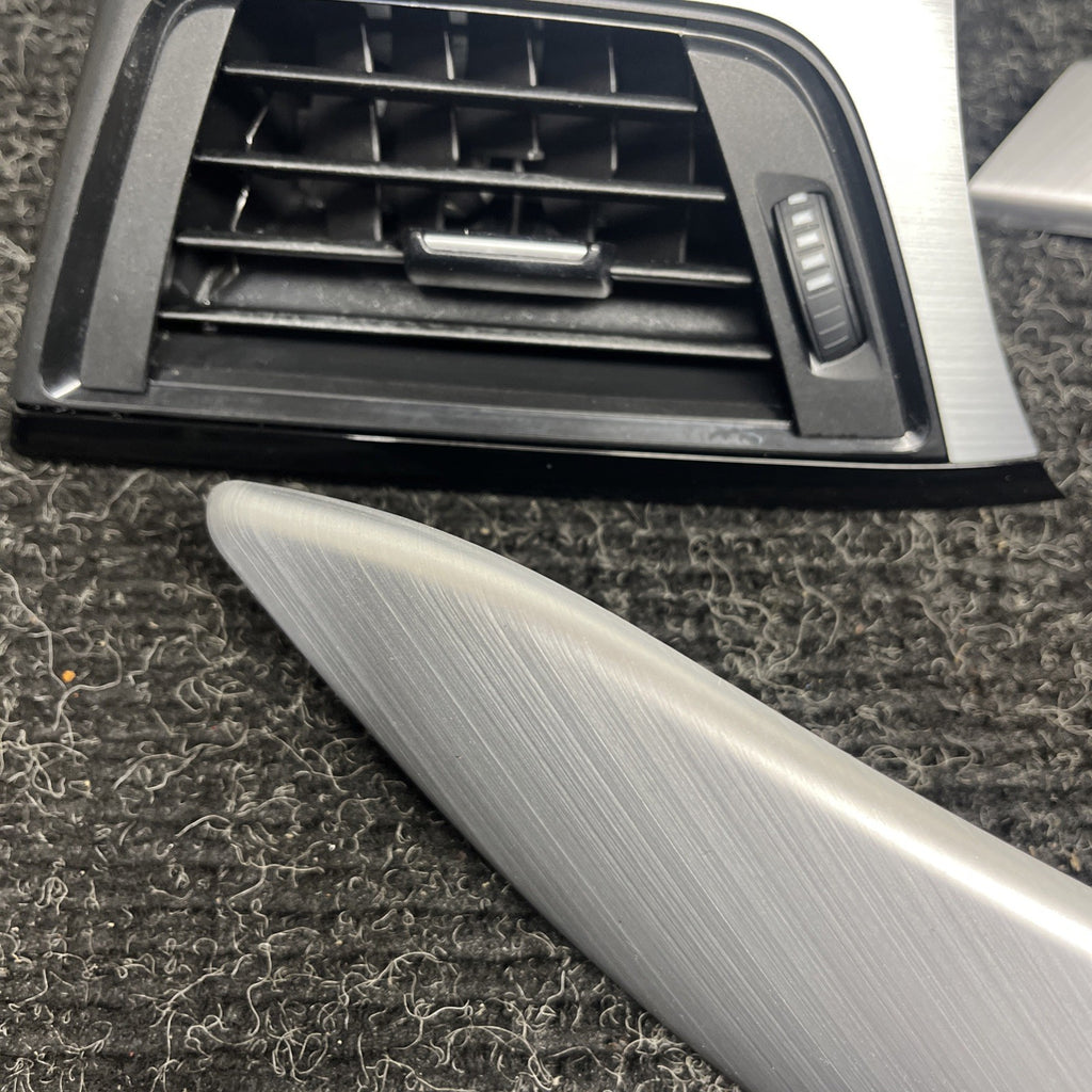☑️ 17 BMW 430 F30 F32 BRUSHED ALUMINUM SILVER TRIM MOLDING DASH DOOR SET OEM