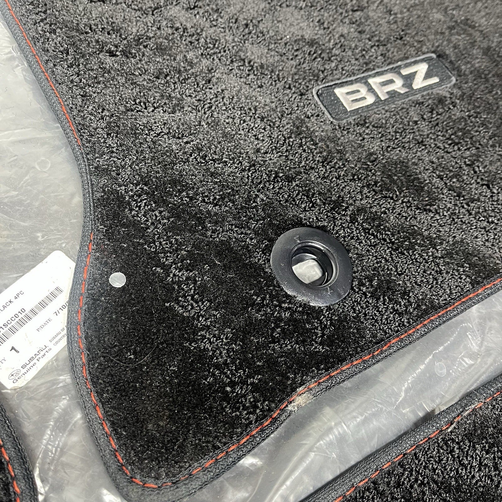 ☑️ 2022-2025 Subaru BRZ OEM Black Carpeted Floor Mats Red Stitching Brand New