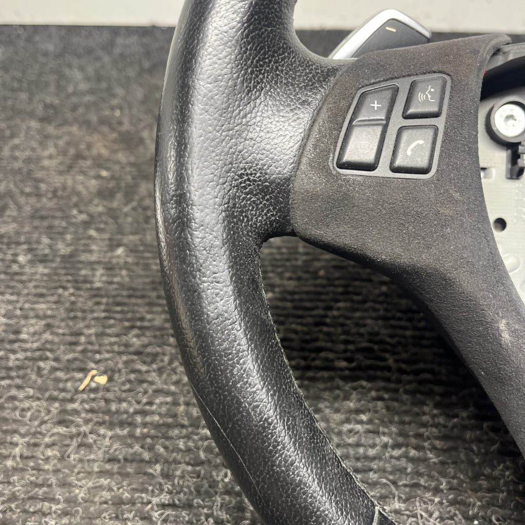 ☑️ OEM BMW E82 E88 E90 E92 E93 Sport Steering Wheel Black Leather AT w/ Shifters