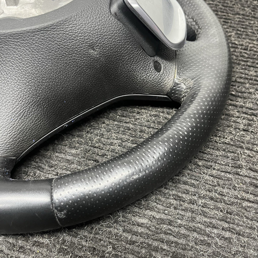 ☑️OEM BMW E82 E88 E90 Steering Wheel M SPORT PERFORATED Black Leather w/Shifters
