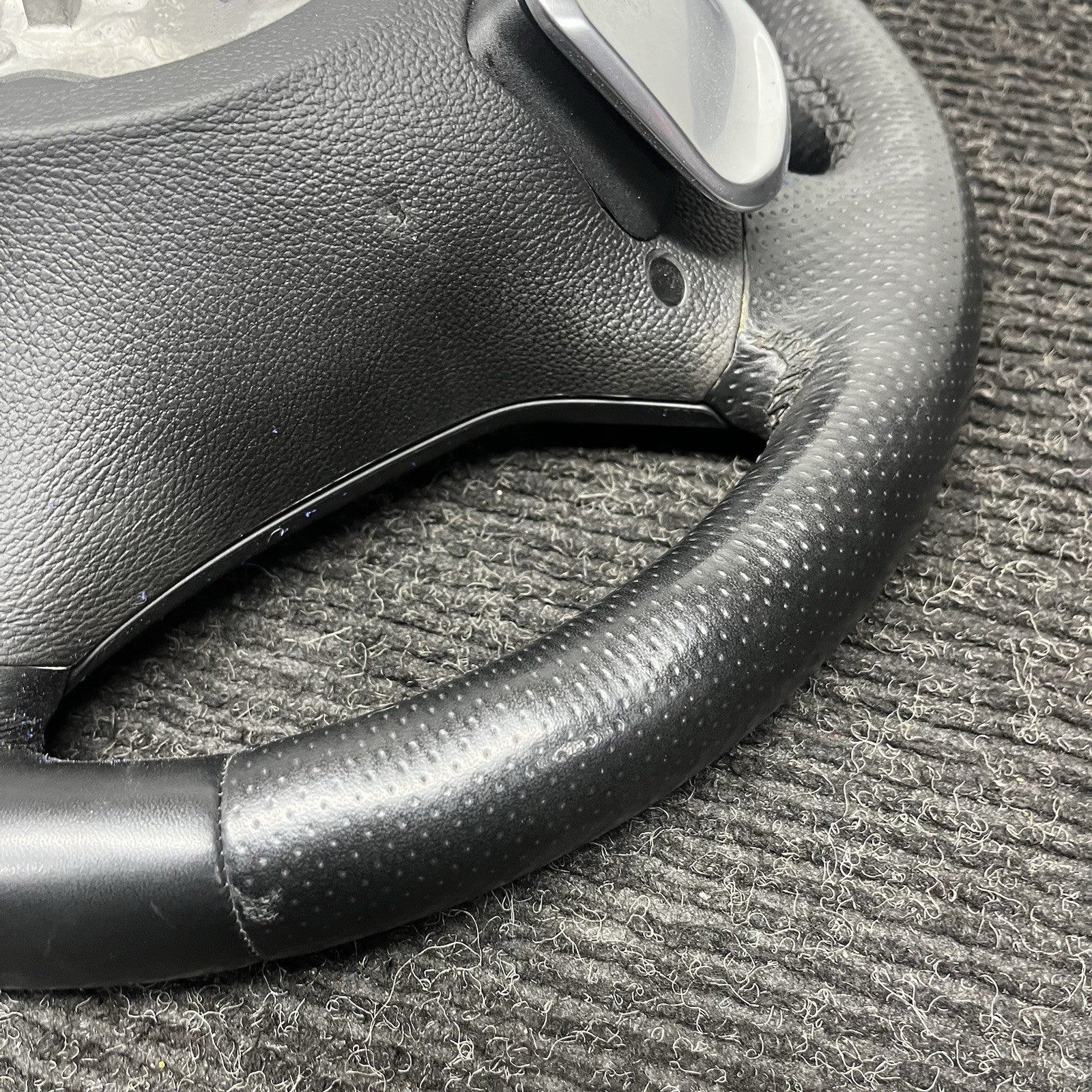 ☑️OEM BMW E82 E88 E90 Steering Wheel M SPORT PERFORATED Black Leather w/Shifters