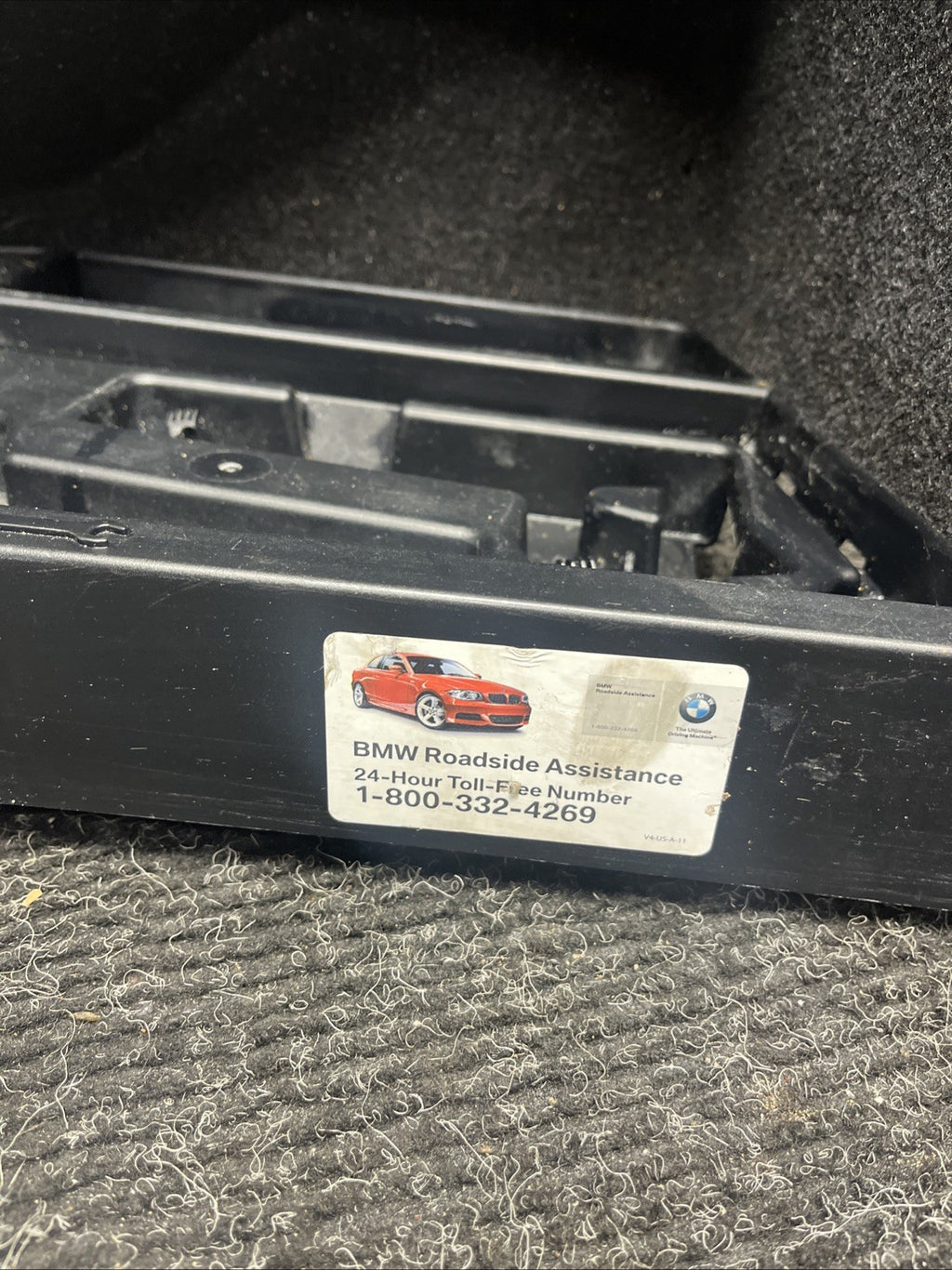 ☑️ 12-18 BMW 328i 320i Trunk Battery Cover Trim &Tool Compartment W/O Tool Oem