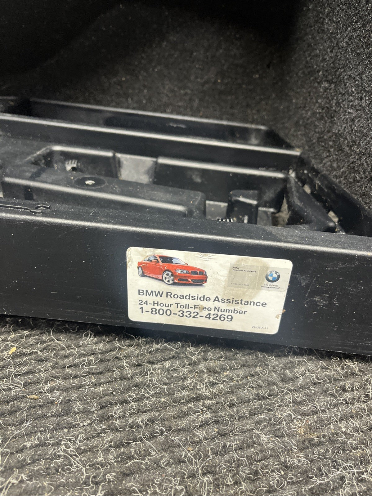 ☑️ 12-18 BMW 328i 320i Trunk Battery Cover Trim &Tool Compartment W/O Tool Oem